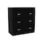 Tuhome Georgia Three Drawer Dresser, Metal Handles, Superior Top, Black CLW6468 - alternate 3